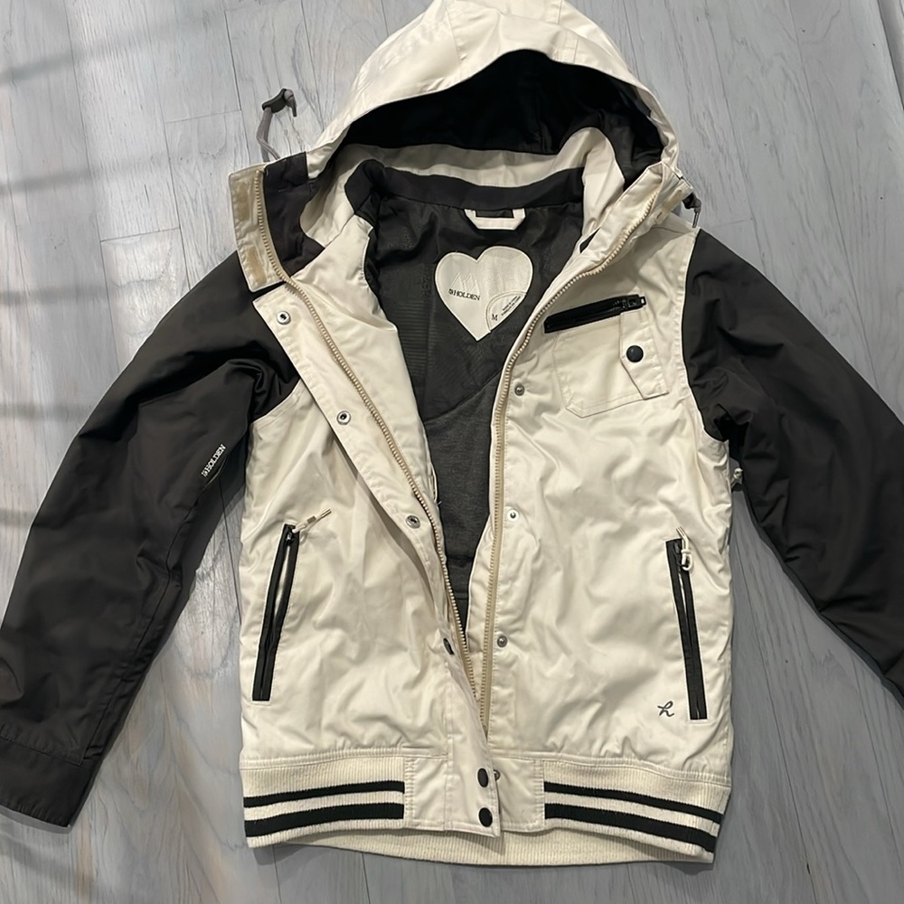 Holden White and Black Ski Jacket